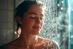 Cool down with cold showers + frozen items