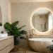 Dreamy Neutral Beige Bathroom Inspiration Modern Minimalist Design 2026