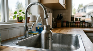 Using reusable bottle and refill at taps (Canada has excellent tap water)