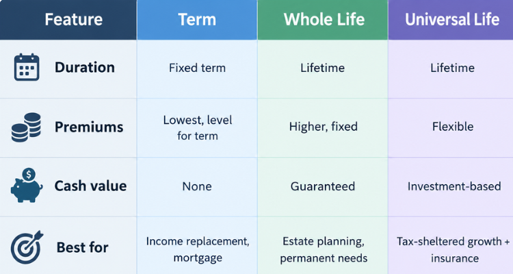 Life Insurance Comparison Chart